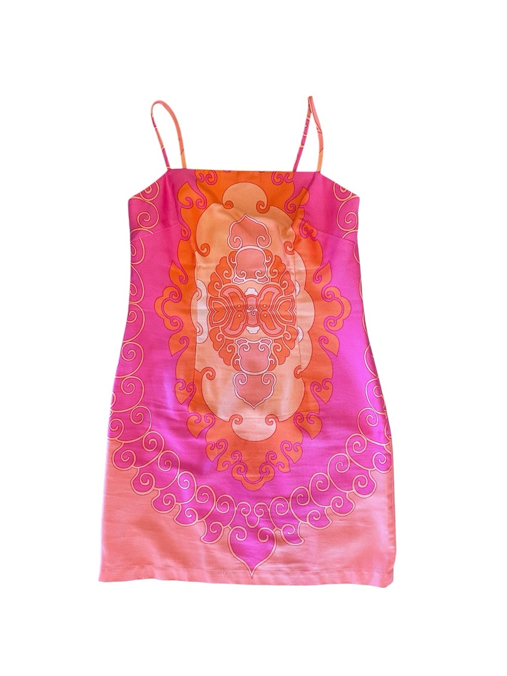 Tori Richard of Honolulu Vintage Mini Dress Rare Great Condition Pink, Orange